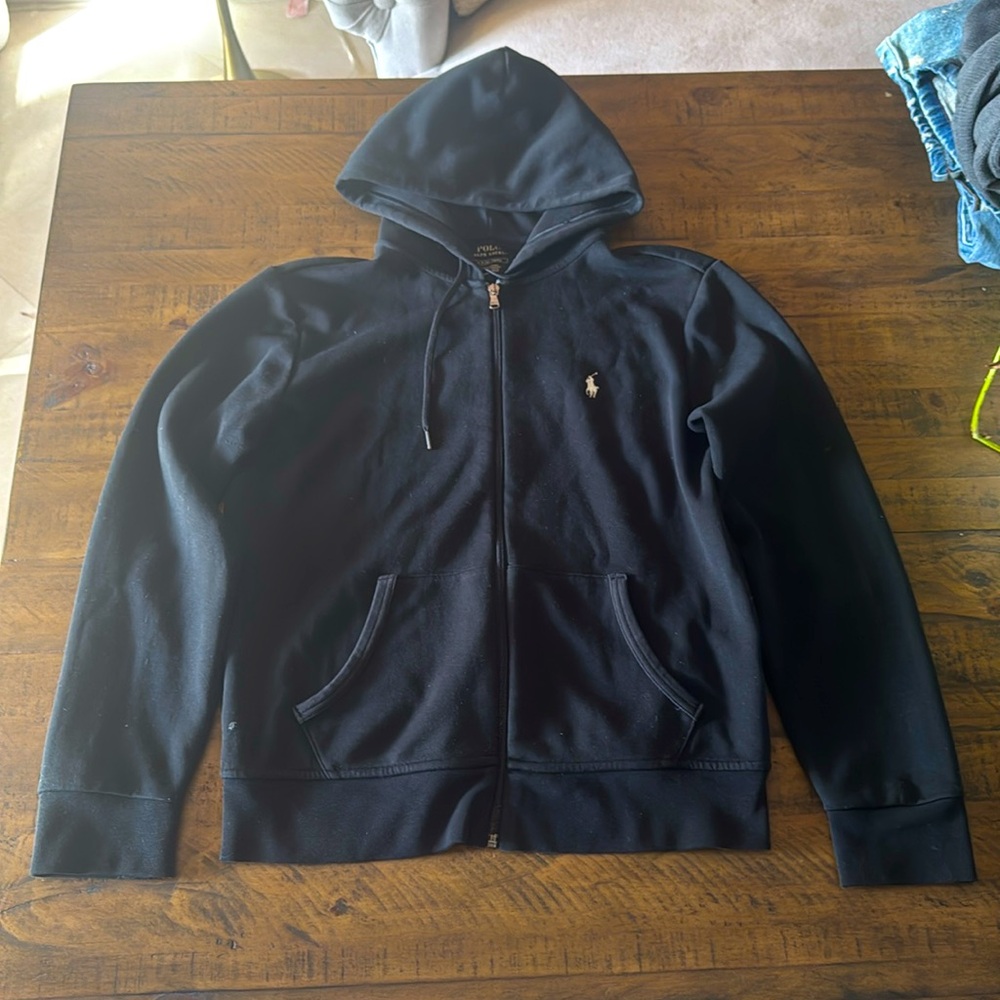 Black Polo Ralph Lauren zip hoodie